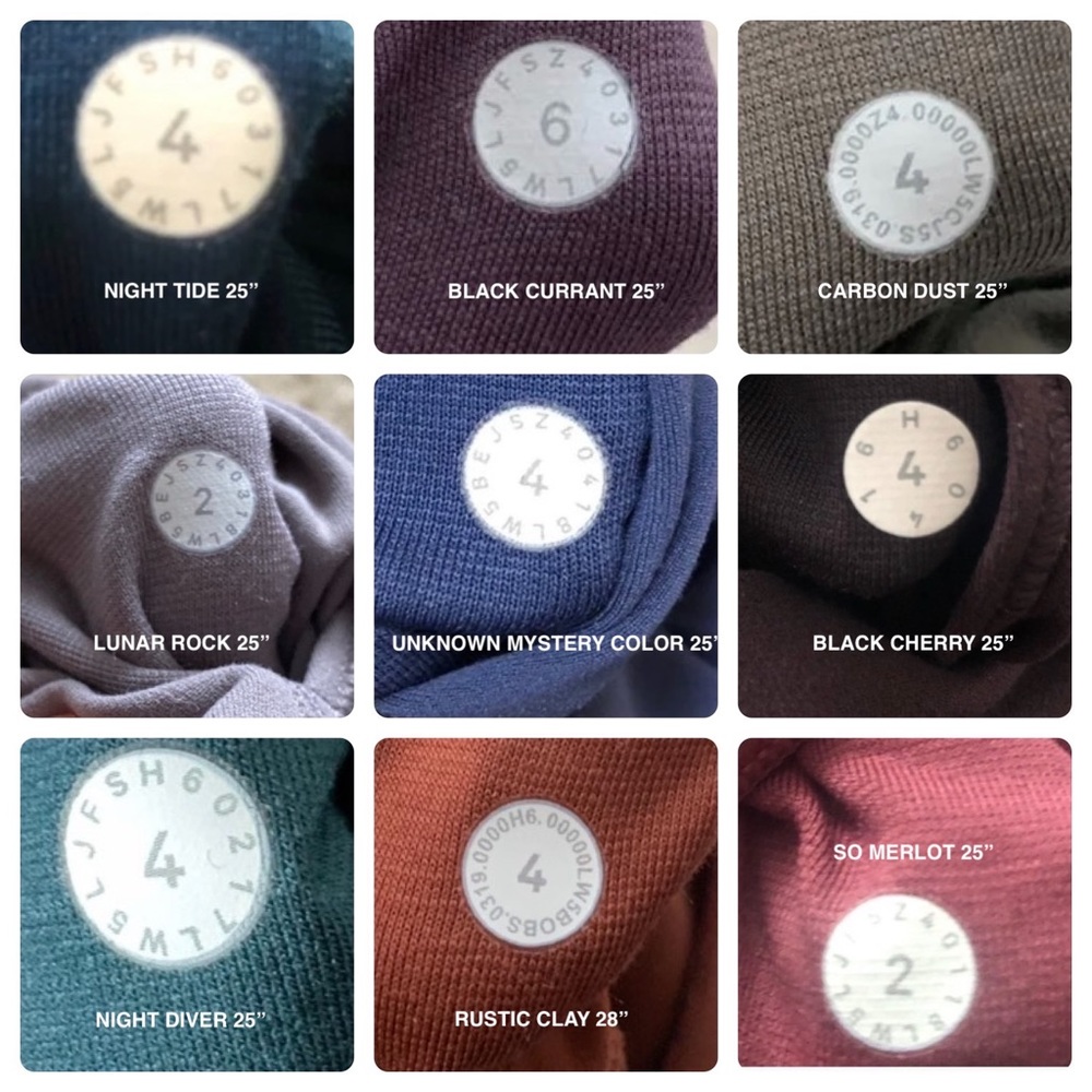 **UPDATED** Lululemon ALIGN Size Dot Color Codes! - Picture 3 of 13